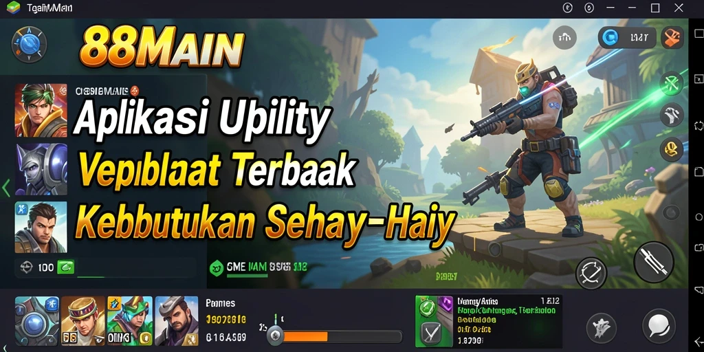 Tampilan utama 88MAIN dengan fitur Utility yang bermanfaat.