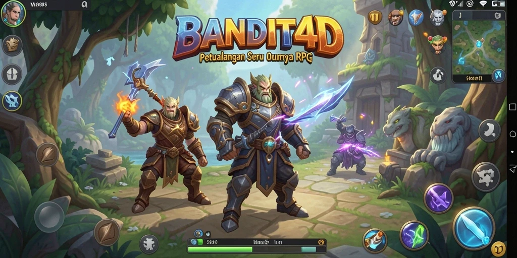 Screenshot menampilkan aksi seru dalam gameplay RPG BANDIT4D.
