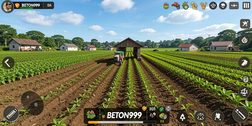 Tampilan gameplay BETON999 yang memukau dalam dunia pertanian.