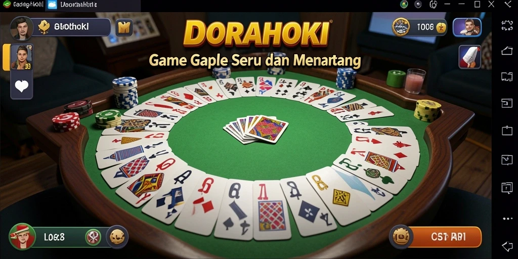 Tampilan gameplay DORAHOKI yang mendebarkan dan menyenangkan.