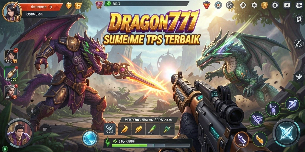 Tampilan gameplay seru DRAGON777 saat aksi tembak-menembak.