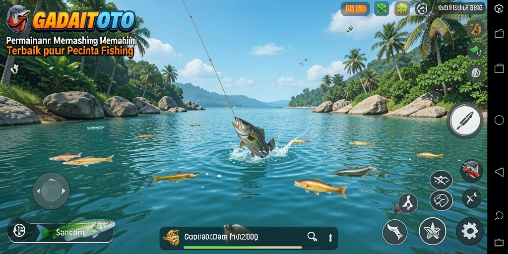 Tampilan Gameplay GADAITOTO dengan pengalaman memancing yang seru.