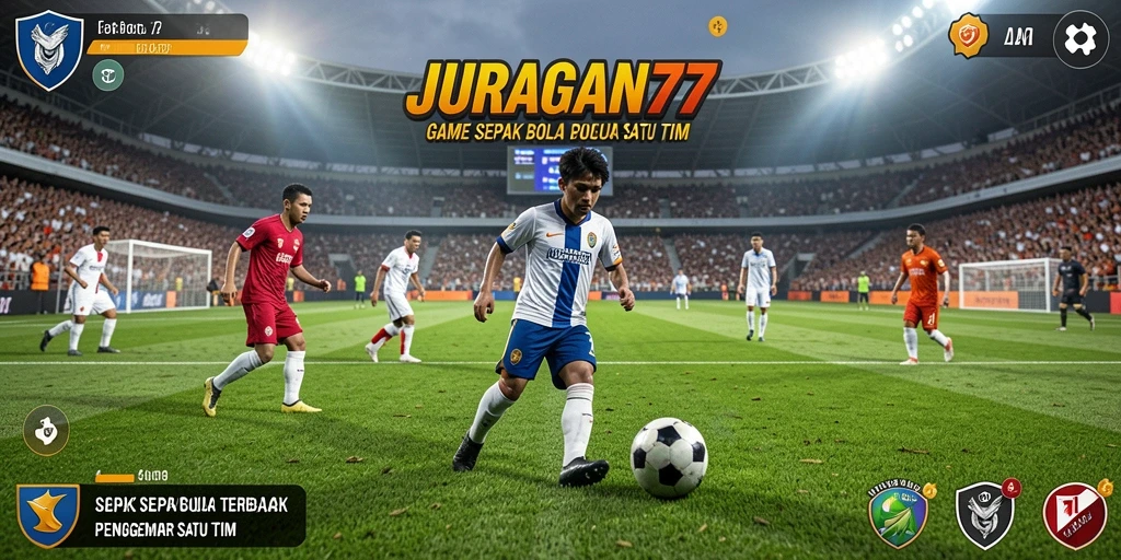 Screenshot yang menampilkan intensitas permainan sepak bola di JURAGAN77.