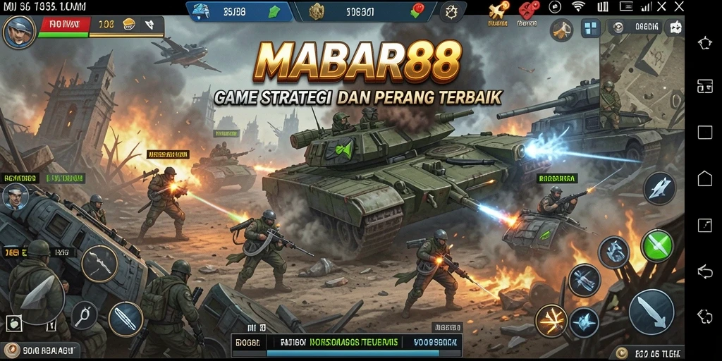Screenshot gameplay MABAR88 menampilkan aksi pertempuran seru antar pemain.