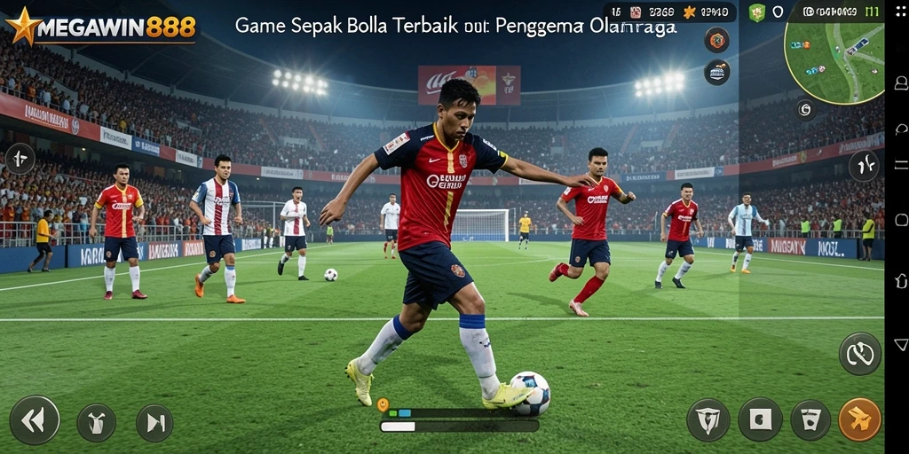 Gameplay menarik dalam MEGAWIN888 yang penuh aksi sepak bola.