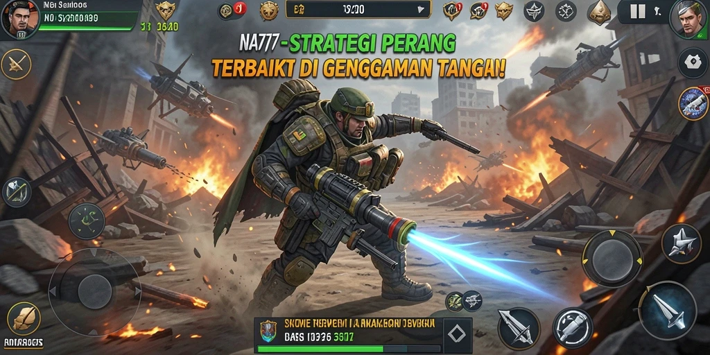 Tangkapan layar menunjukkan gameplay strategis yang mendebarkan di NA777.