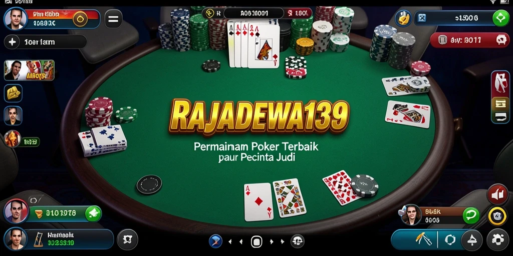 Tampilan menarik dari gameplay poker RAJADEWA138 yang mendebarkan.