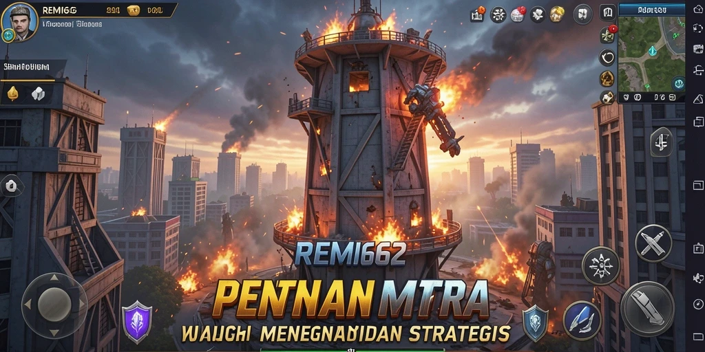 Tampilan gameplay seru di REMI62 dengan strategi pertahanan menara.